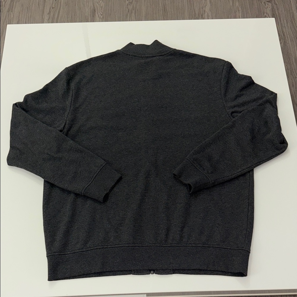 Skechers Jacket Mens XL Hoodless Hoodie Full Zip Knit Sweat Mock Neck Gray - Picture 7 of 7